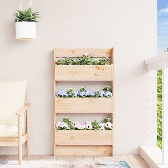 vidaXL Кутия за саксии Дърво Кафяв 60x18.5x110см.