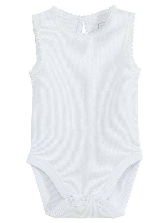 Cool Club Baby-Body-Set für drinnen Ärmellos White and pink