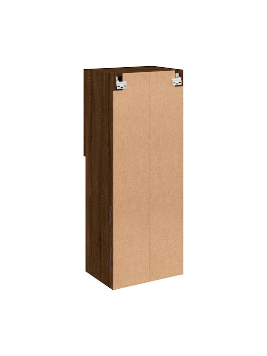 Dulap Pandantiv Pentru Sufragerie Din Placă Din Lemn Agregat Cu Iluminare Stejar Maro 40.5x30x102cm