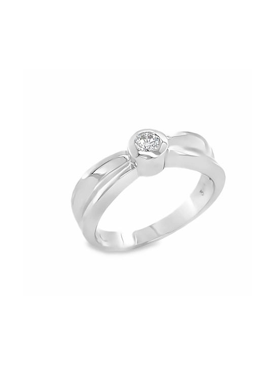 Xryseio Single Stone from White Gold 14K