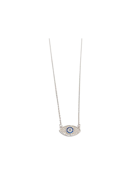 Prince Silvero Necklace Eye from Silver with Zircon