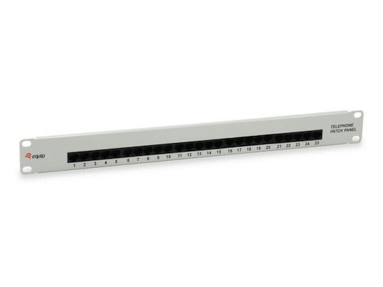 Equip Patch Panel για Rack 1U 19" 25 Θυρών Γκρι