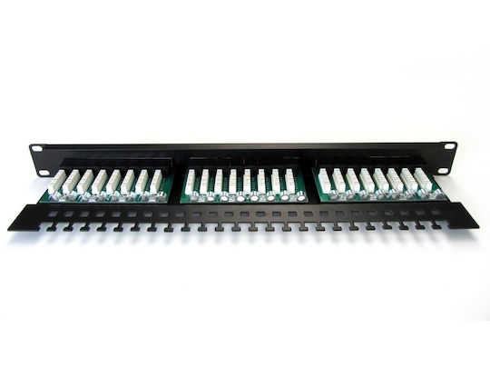 Digitus Cat Patch Panel Shielded for Rack 1U 19 50 Sockets cat5e Black