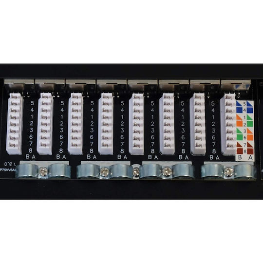 Intellinet Panou Patch Ecranat pentru Rack 1U 24 Porturi cat6a Negru