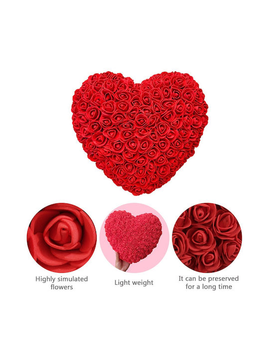 Heart of Artificial Roses Red 25cm Mohicans Black Line