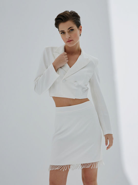 Desiree Mini Φούστα σε Λευκό χρώμα
