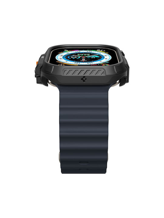 Spigen Lock Fit Θήκη Σιλικόνης σε Μαύρο χρώμα για Apple Watch Ultra 2/Ultra 49mm Acs06208