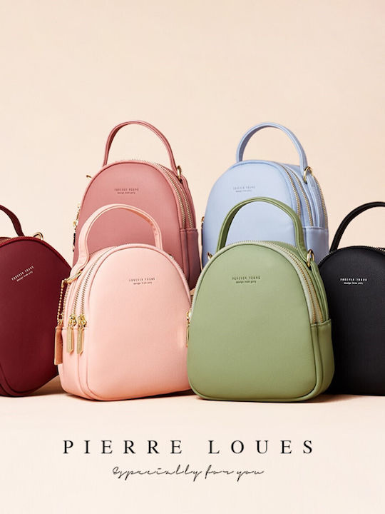 Pierre Loues Damen Tasche Rucksack Burgundisch