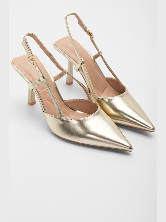 Luigi Pumps mit hohem Absatz Goldene