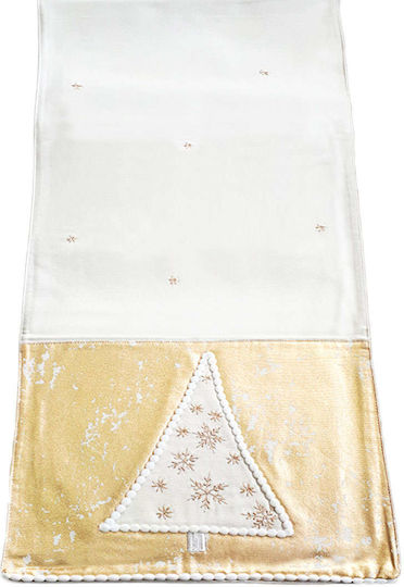 Nef-Nef Homeware Weihnachtlich Tischtuch Läufer Gelb L33xB150cm.