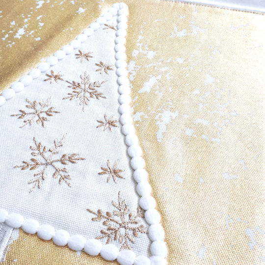 Nef-Nef Homeware Weihnachtlich Tischtuch Läufer Gelb L33xB150cm.