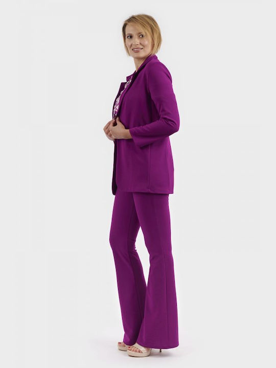 BelleFille Women's Blazer Magenta