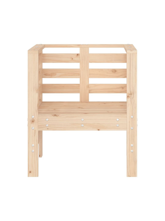 Outdoor Armchair Wooden Coffee 2pcs 61.5x53x71cm
