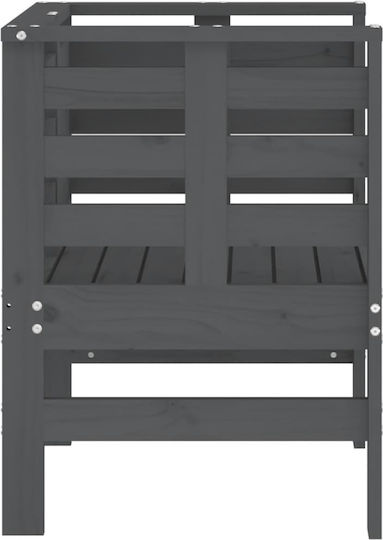 Outdoor-Sessel Hölzernes Gray 2Stück 61.5x53x71εκ.