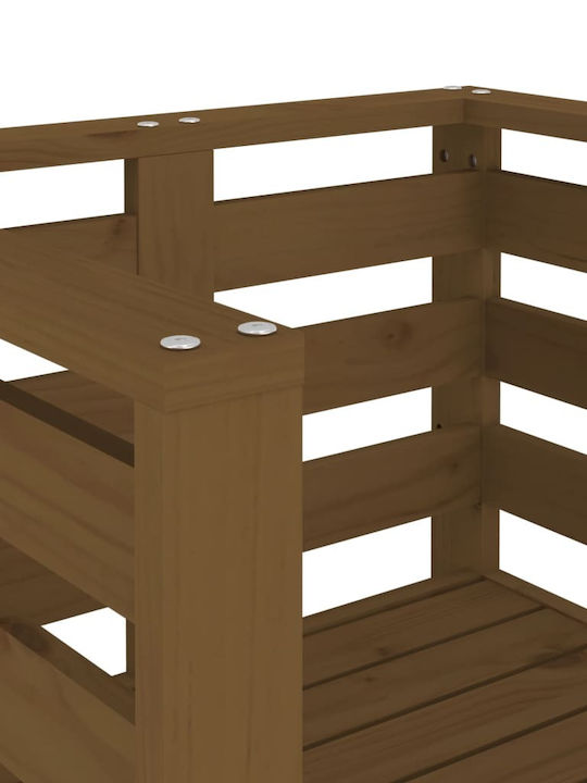 Fotoliu de exterior Lemn Miere 2buc 61.5x53x71cm