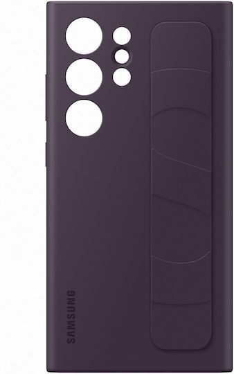 Samsung Standing Grip Back Cover Silicone with Strap Dark Violet (Galaxy S24 Ultra)