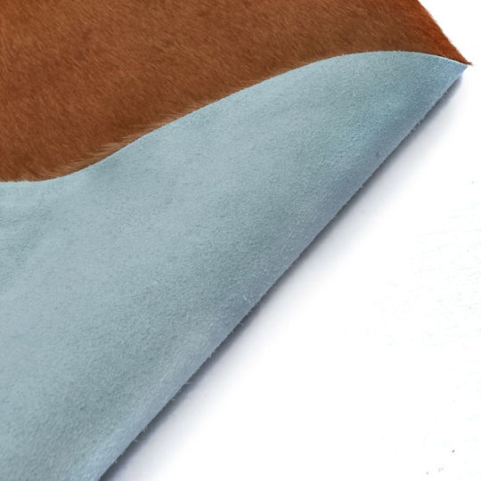 vidaXL Covor Rectangular Piele Maro