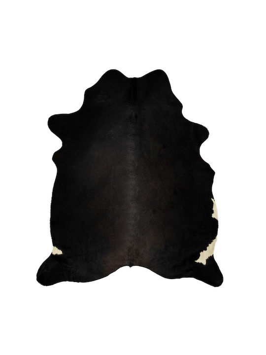 vidaXL Χαλί Ορθογώνιο Δερμάτινο Μαύρο 180x220cm