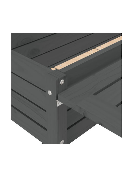 vidaXL Planter Box Wooden Gray 84x73cm.
