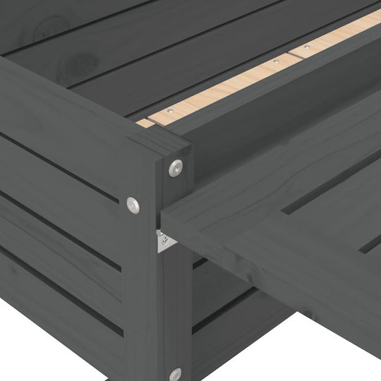 vidaXL Planter Box Wooden Gray 84x73cm.