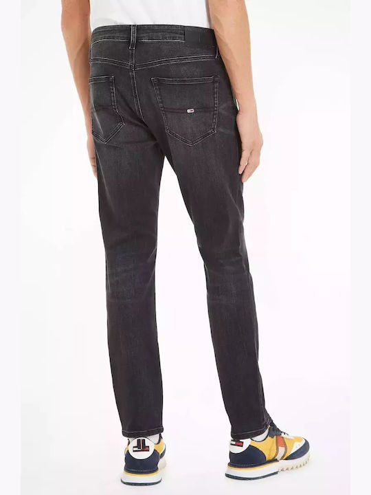 Austin Men's Jeans Pants with Regular Tapered Fit Denim Black