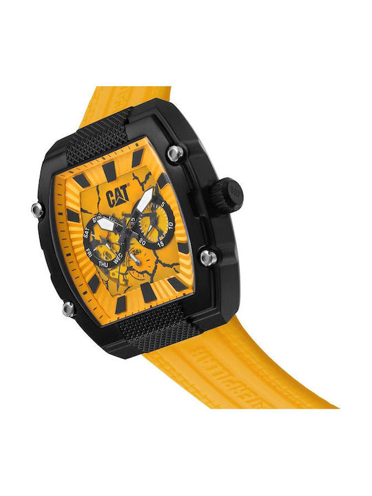 CAT Watch Battery with Yellow Rubber Strap
