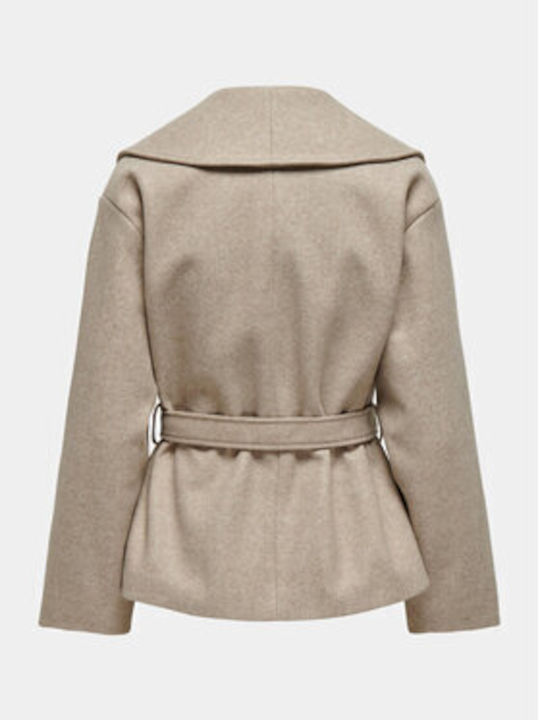 Only Women's Midi Coat beige