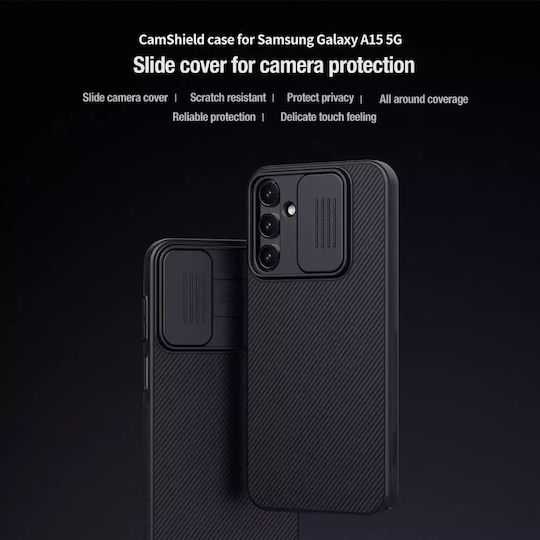 Nillkin Camshield Back Cover Plastic / Silicone 0.2mm Black (Samsung Galaxy A15 4G / 5G)