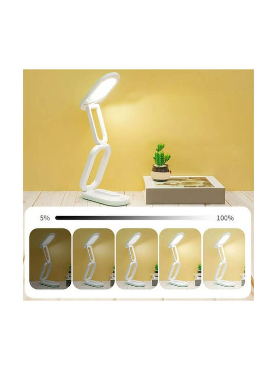 3 Rechargeable LED Office Lamp Foldable in White Color
