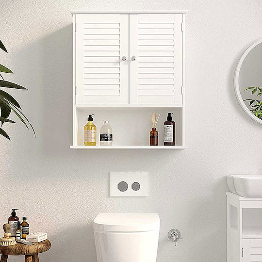 Vasagle Bathroom Cabinet Laundry L60xW20xH70cm White