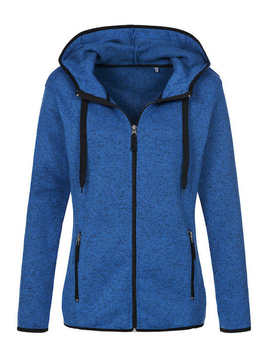 Stedman Active Women's Long Sleeve Promotional Cardigan Blue Melange