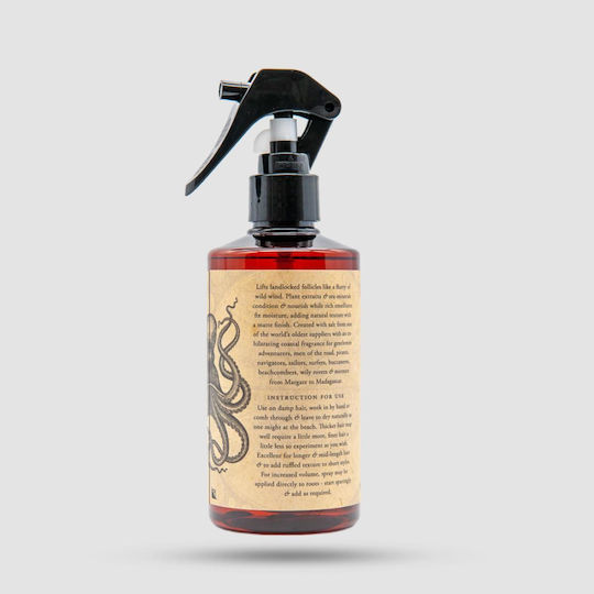 Captain Fawcett's Matte Texturizing Mist Rich Sea Minerals Anti-Frizz Hair Spray for Beach Waves 250ml