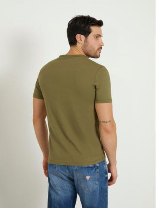 Guess Men's Short Sleeve T-shirt Army Olive