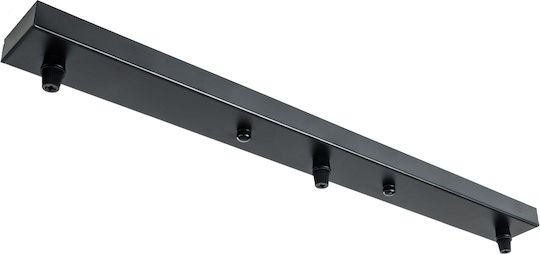 GloboStar Rozetă de Tavan pentru Corpuri de Iluminat din Aluminiu Negru 77523