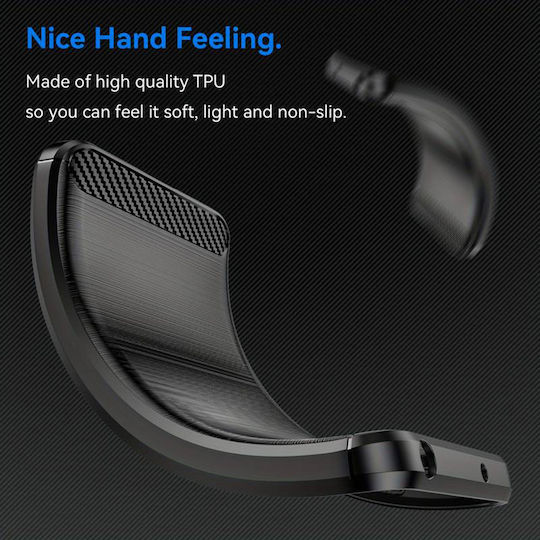 Techsuit Carbon Back Cover Silicon Negru (Oppo A79 5G)
