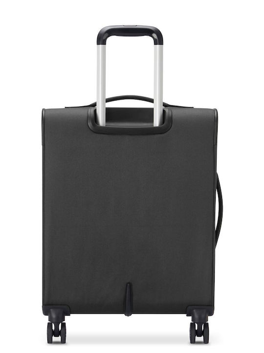 Delsey Pin Up Kabinen Koffer Stoff Schwarze mit 4 Räder Höhe 56cm