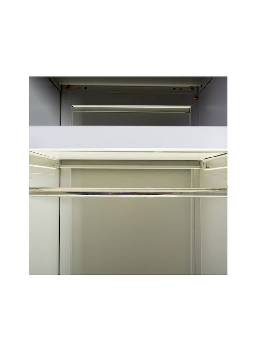 Dulap Metalic cu 2 Dulapuri Gri 66x36x180cm