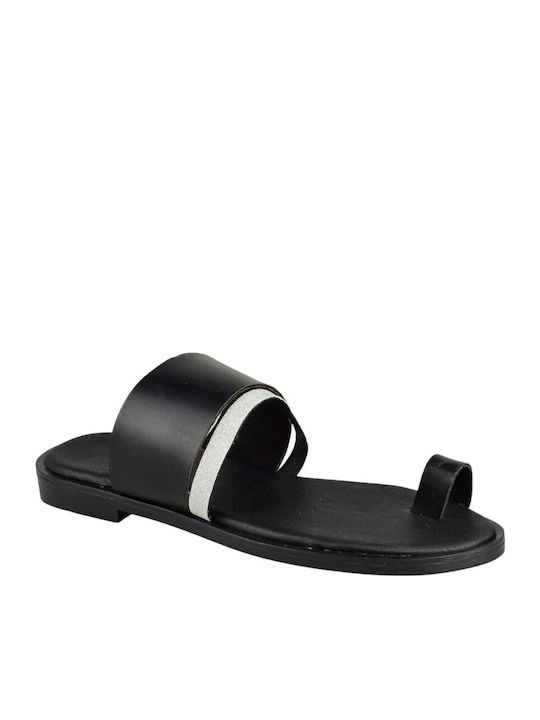 Women's Flat Sandals in Black Color