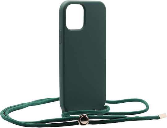 Technovo Lace Umschlag Rückseite Silikon mit Band Grün (Apple iPhone 7/8 Plus)