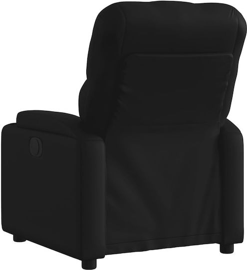 Fotoliu Relax cu Puf din Piele Ecologică Întuneric 74x86.5x93.5cm
