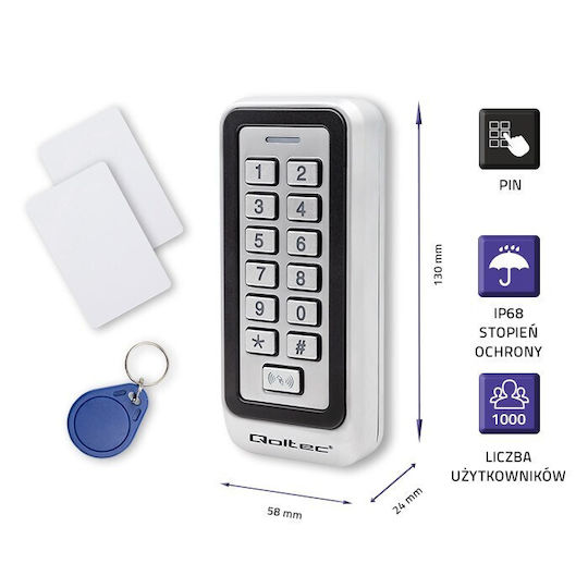 Qoltec Access Control για Πρόσβαση με Κάρτα και Κωδικό
