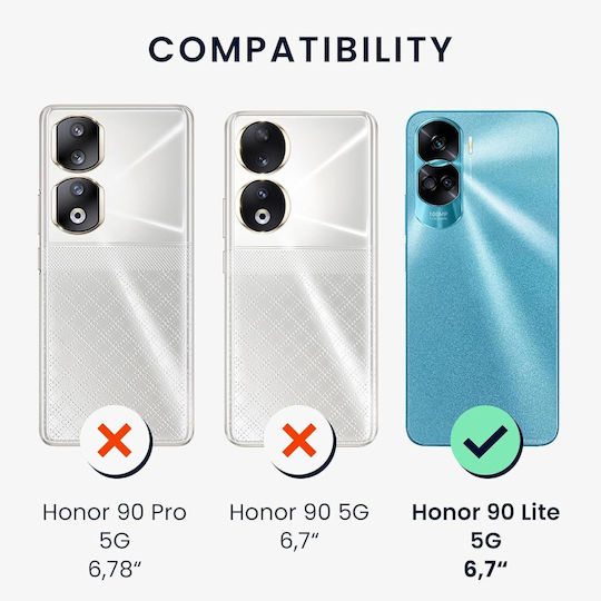 KWmobile Πλαίσιο Κάμερας Back Cover Σιλικόνης 1.3mm Μπλε (Honor 90 Lite)