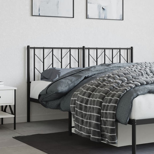 vidaXL Metallic Black Bed Headboard 156x90cm
