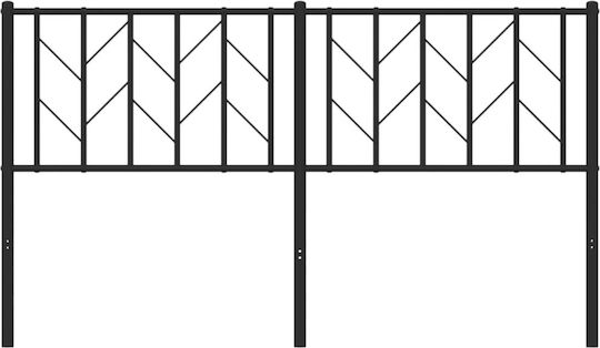 vidaXL Metallic Black Bed Headboard 156x90cm