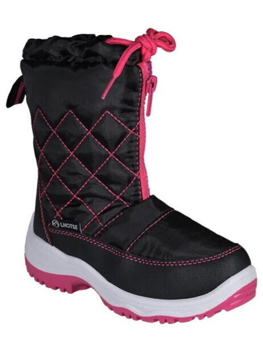 Lhotse Kids PU Leather Boots Black