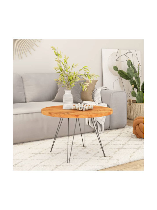 vidaXL Placemats Rotundă Lemn Maro 40cm 1buc