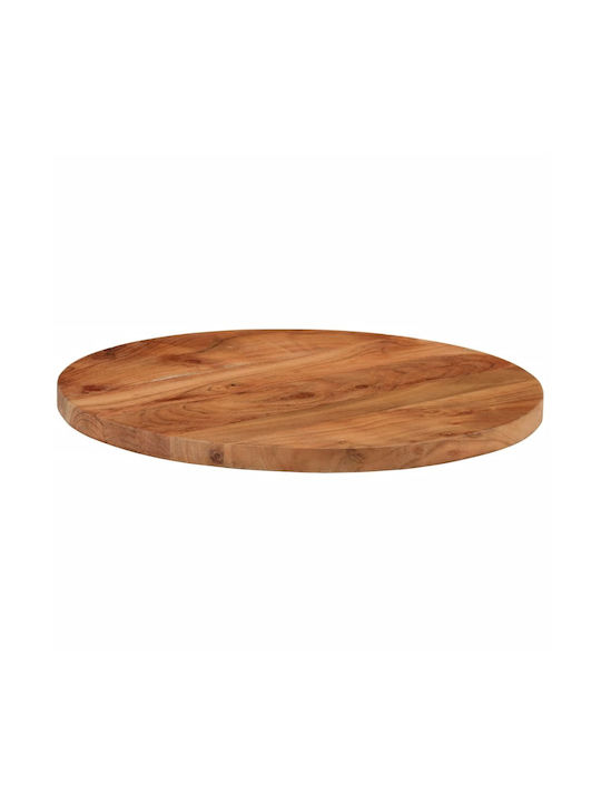 vidaXL Set de măsuțe Rotund Lemn Maro 60cm 1buc