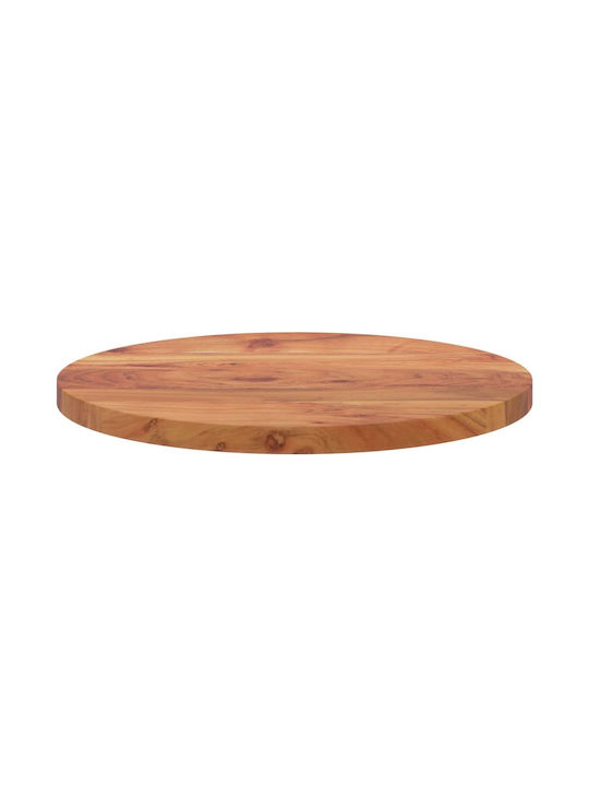 vidaXL Set de măsuțe Rotund Lemn Maro 60cm 1buc