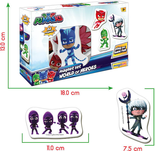 Keycraft Μαγνητικό Παιχνίδι Κατασκευών Pj Masks για Παιδιά 3+ Ετών 5031-31