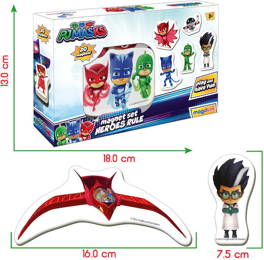 Keycraft Μαγνητικό Παιχνίδι Κατασκευών Pj Masks για Παιδιά 3+ Ετών